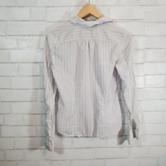 AEO sheer full-button down blouse - Picture 7 of 13